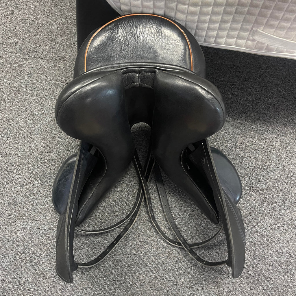 HOLD: Used Custom Saddlery Everest R 17.5" Dressage Saddle