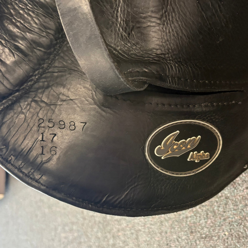 Used Custom Icon Alpha 17.5" Monoflap Dressage Saddle