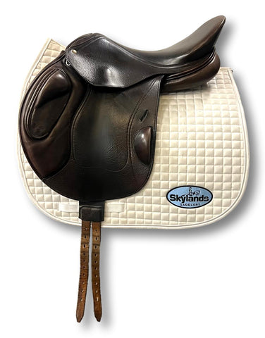 HOLD: Used Schleese Obrigado 17.5" Monoflap Dressage Saddle