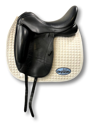 Used Custom Steffen's Advantage Monoflap 17.5" Dressage Saddle