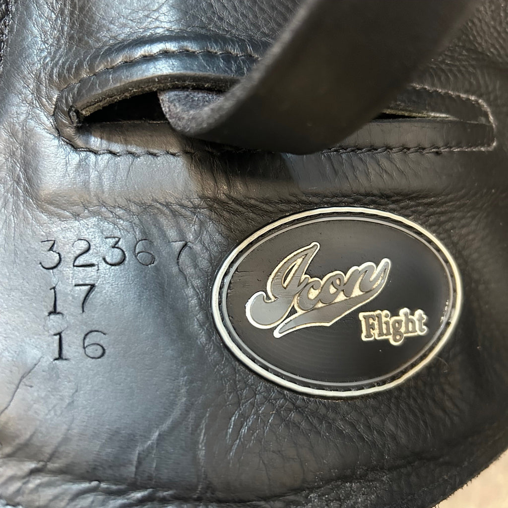 Used Custom Icon Flight 17" Monoflap Dressage Saddle