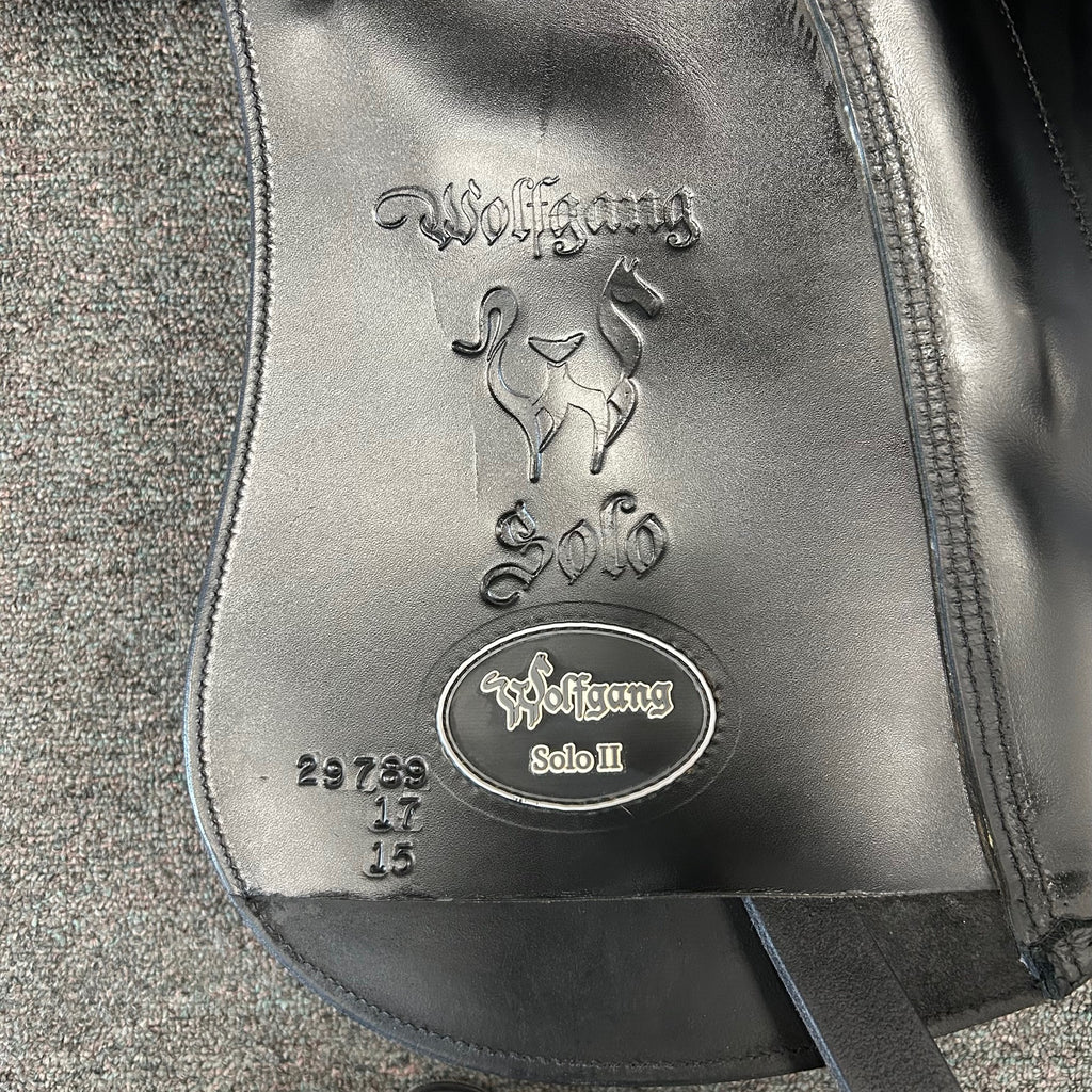 HOLD: Used Custom Signature Wolfgang Solo MKII 17" Dressage Saddle