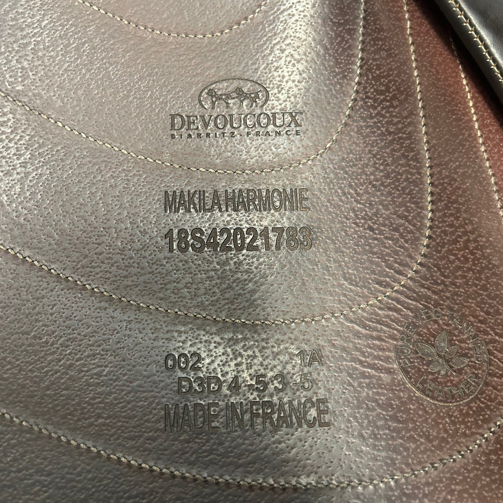 HOLD: Used Devoucoux Makila Harmonie 17.5" Monoflap Dressage Saddle