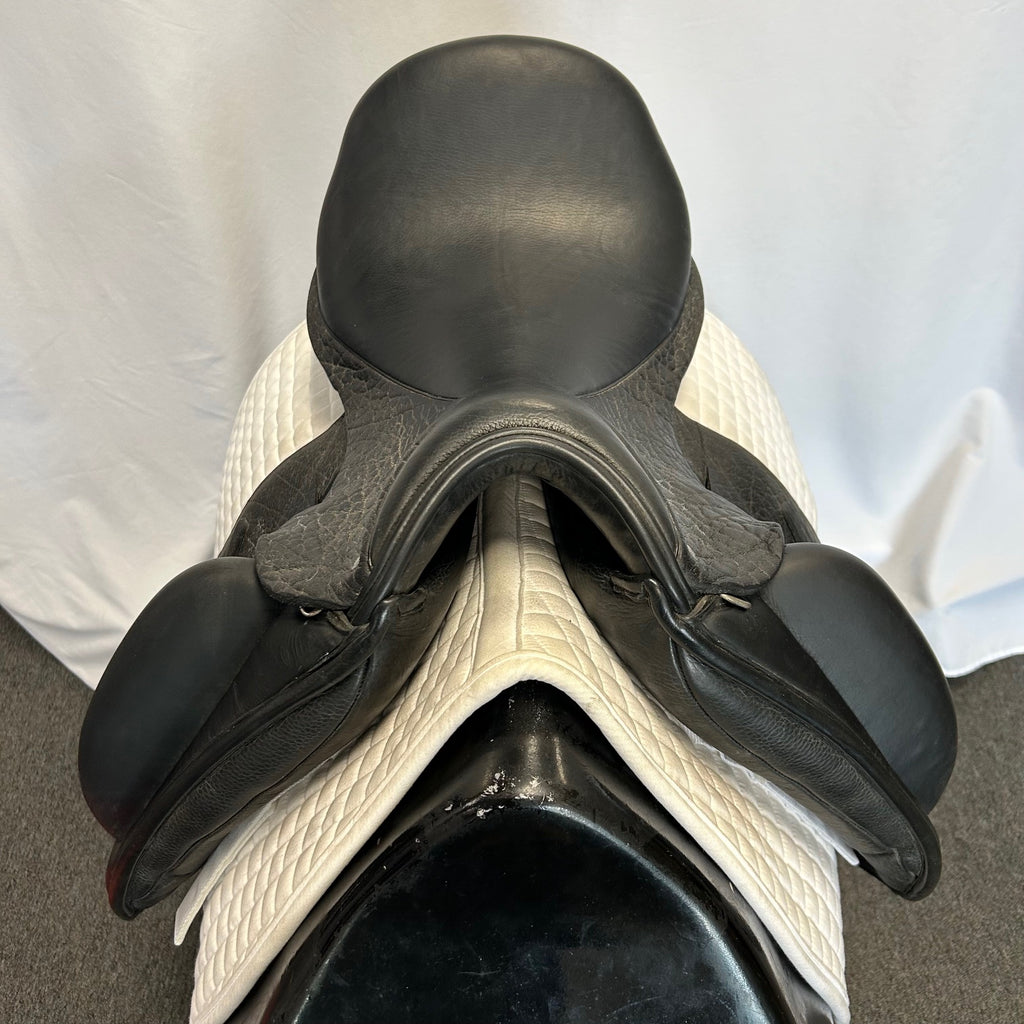 Used Custom Saddlery Wolfgang Omni Monoflap 17.5" Dressage Saddle