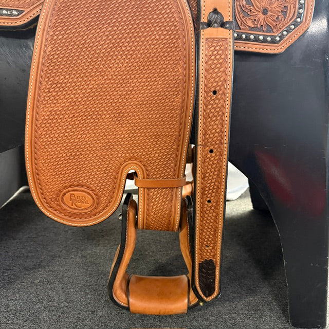 Used Billy Royal Elite Floral Tooled Western 17" Show Saddle