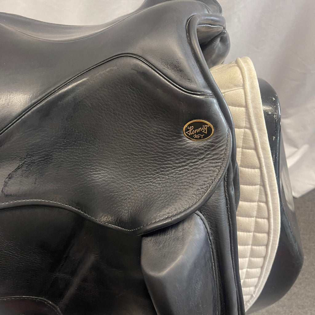 HOLD: Used Hennig MFT 16.5"-17" Dressage Saddle