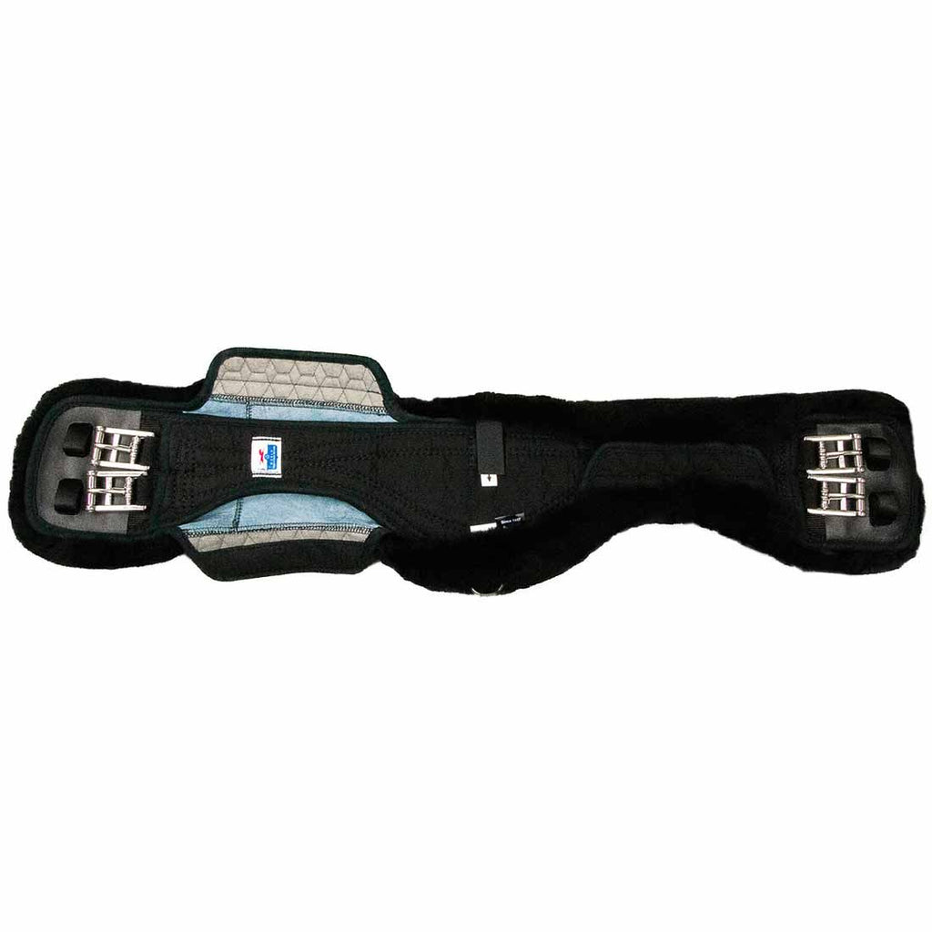 Asymmetric Dressage Girth with Sheepskin