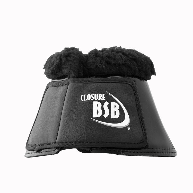 Glossy Dressage Sport Bell Boots with Fleece Trim