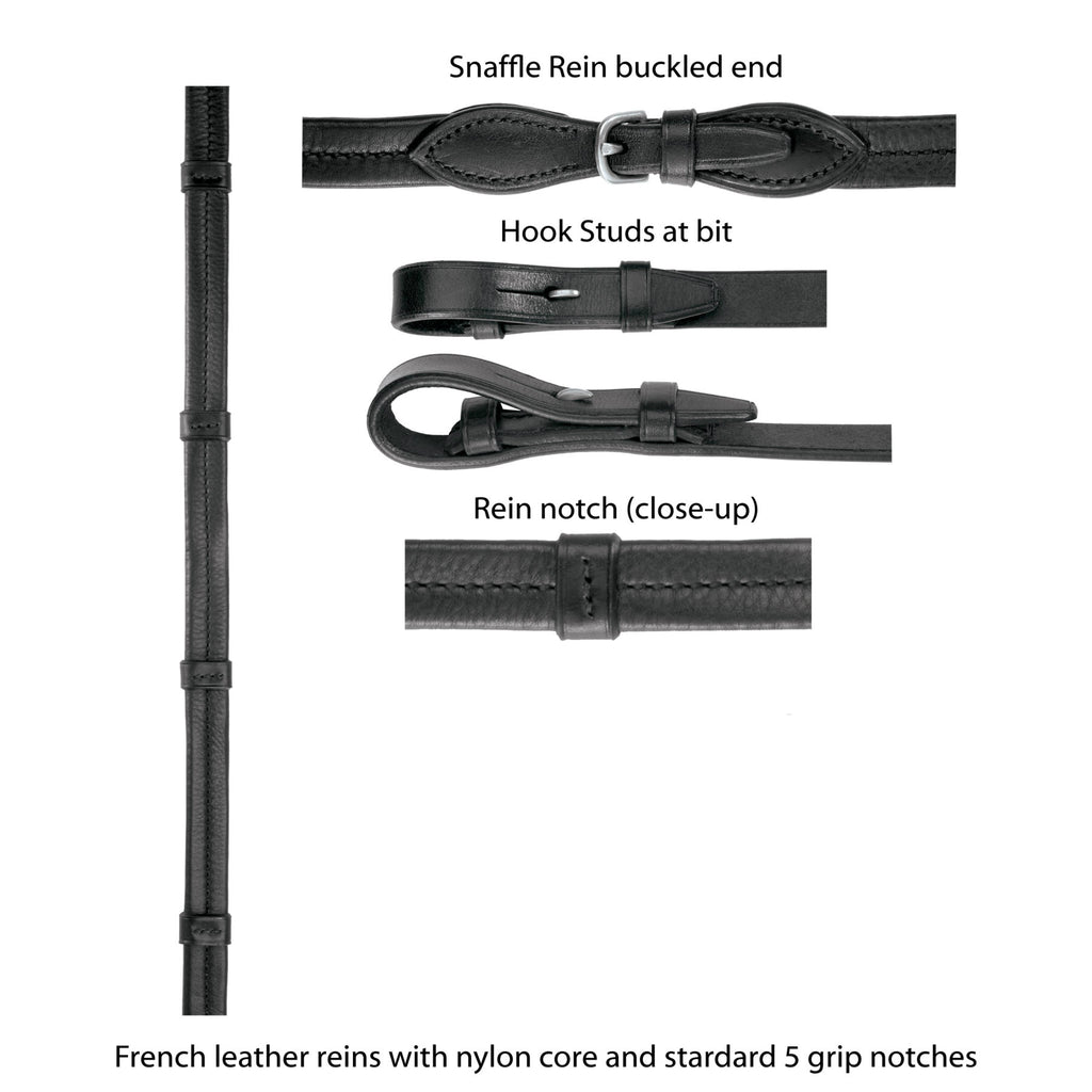 Leather Reins with Stops