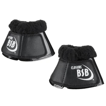 Glossy Dressage Sport Bell Boots with Fleece Trim