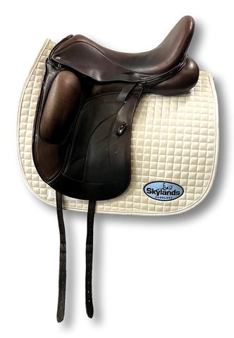 Used Custom Steffen's Advantage Monoflap 17.5" Dressage Saddle