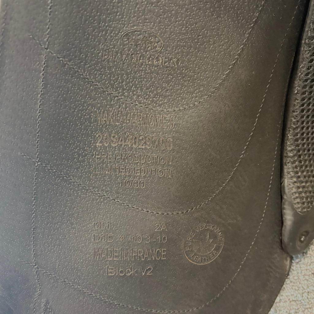 Used Devoucoux Makila Harmonie S 16.5" - 17" Monoflap Dressage Saddle