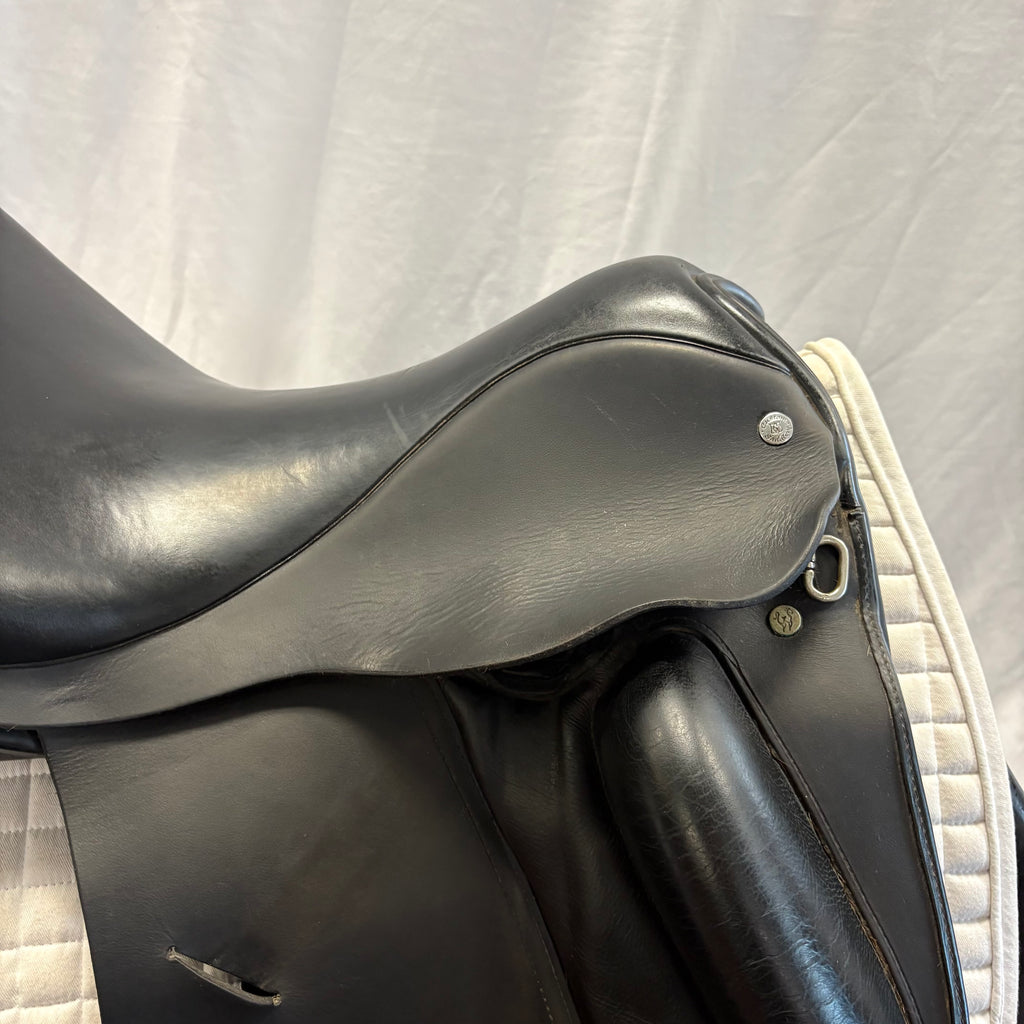 HOLD:  Used Custom Signature Wolfgang Solo 17.5" Dressage Saddle