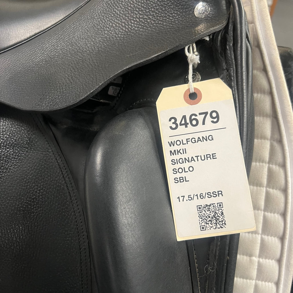 HOLD: Used Custom Wolfgang Signature Solo MKII 17.5" Dressage Saddle