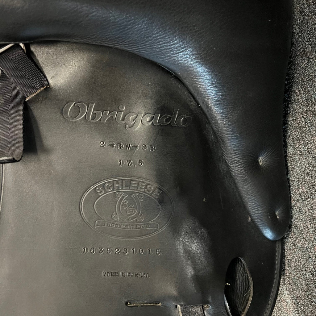 HOLD: Used Schleese Obrigado 17.5" Monoflap Dressage Saddle