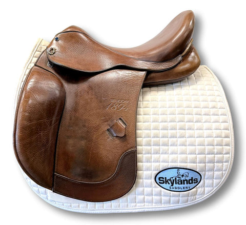 Used Custom Icon Flight 17.5" Monoflap Dressage Saddle
