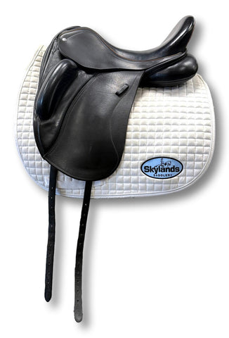 Used Custom Icon Flight 17.5" Monoflap Dressage Saddle