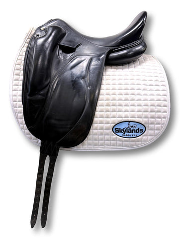 Used Custom Icon Flight 17.5" Monoflap Dressage Saddle