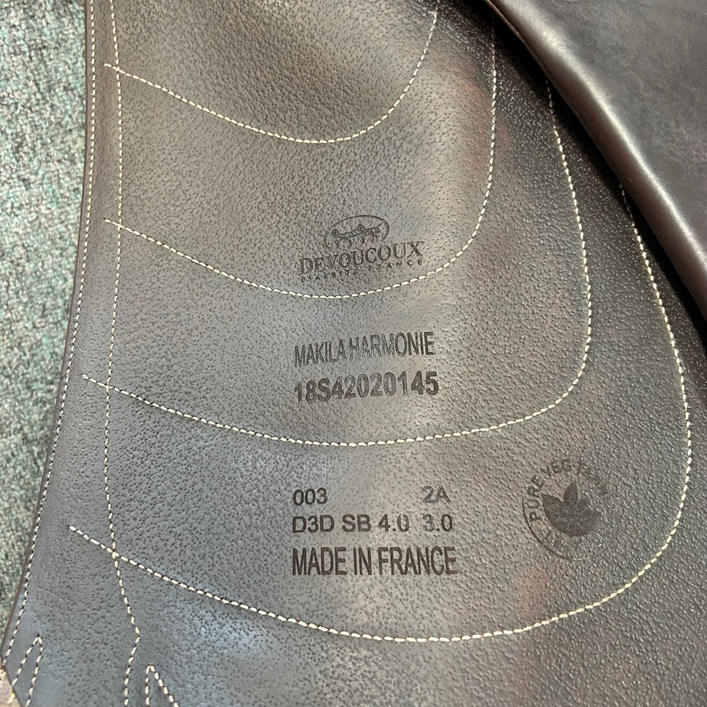 Used Devoucoux Makila Harmonie 18" Monoflap Dressage Saddle