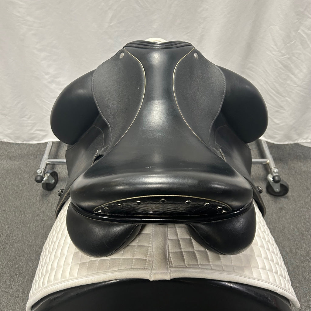 HOLD:  Used Custom Icon Star 17.5" Monoflap Dressage Saddle