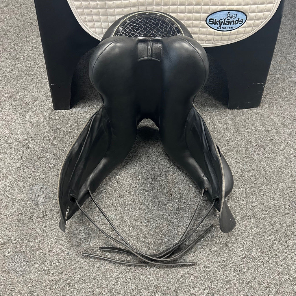 HOLD:  Used Custom Icon Star 17.5" Monoflap Dressage Saddle