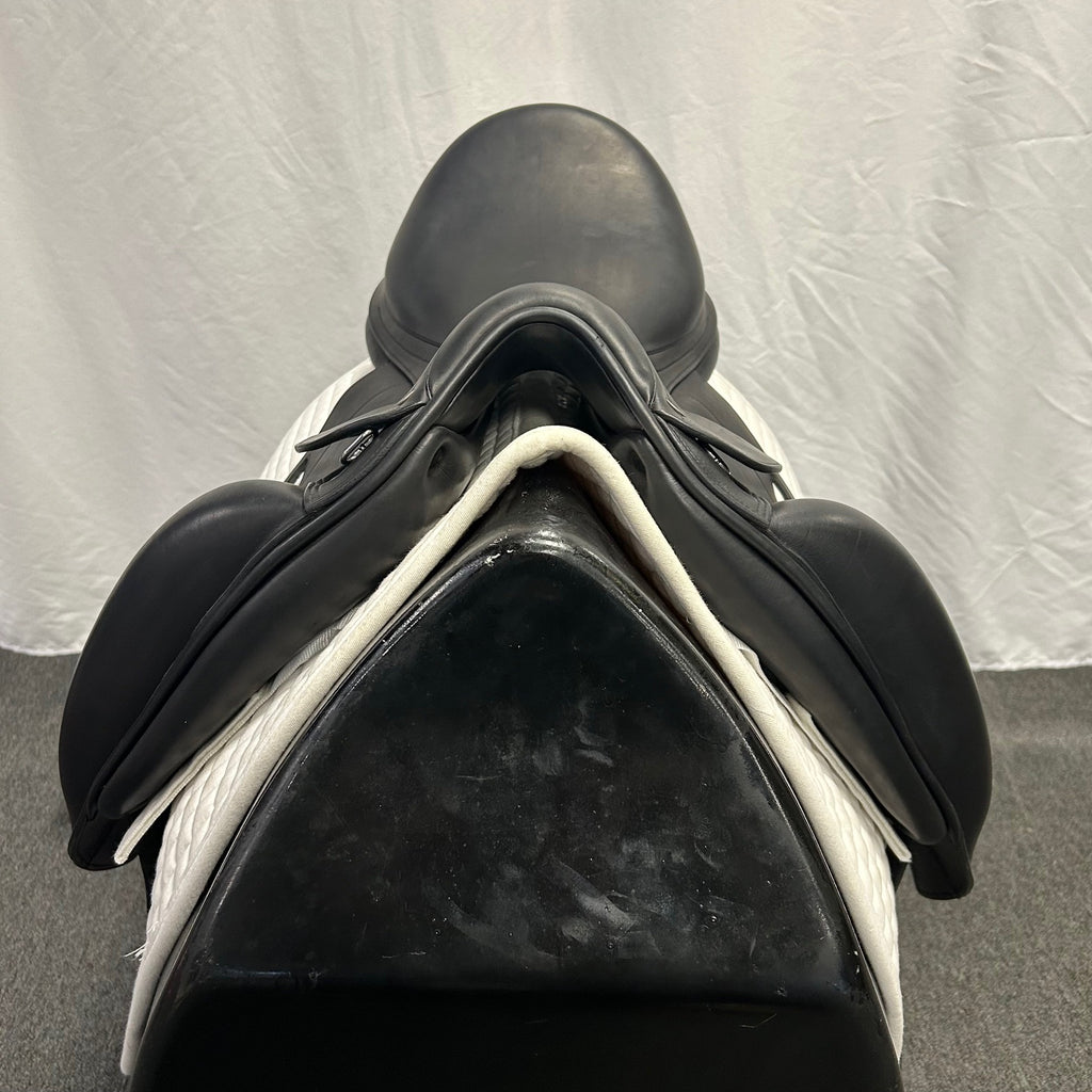 HOLD:  Used Equipe Emporio 17.5" Monoflap Dressage Saddle