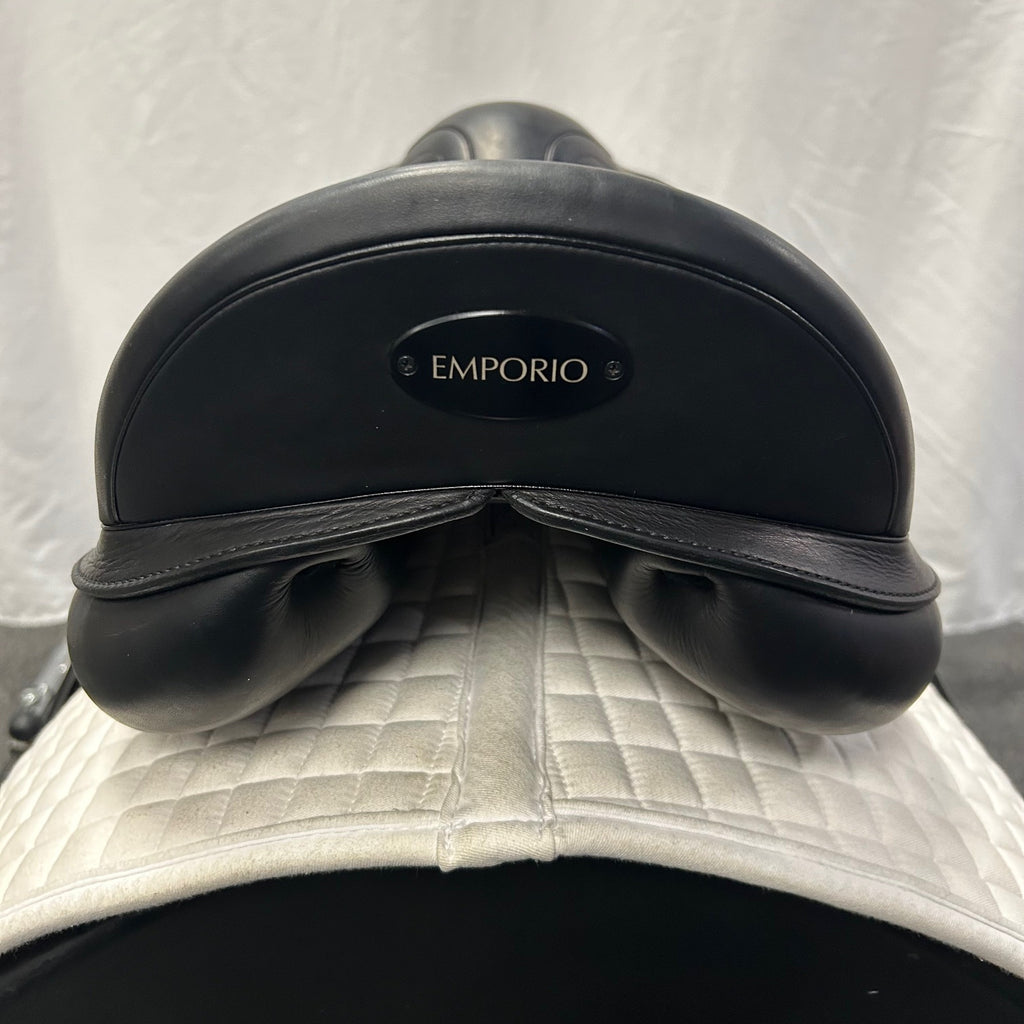 HOLD:  Used Equipe Emporio 17.5" Monoflap Dressage Saddle