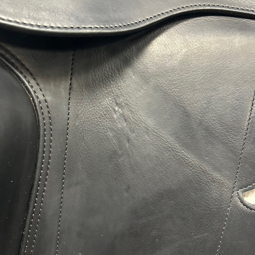 HOLD:  Used Equipe Emporio 17.5" Monoflap Dressage Saddle