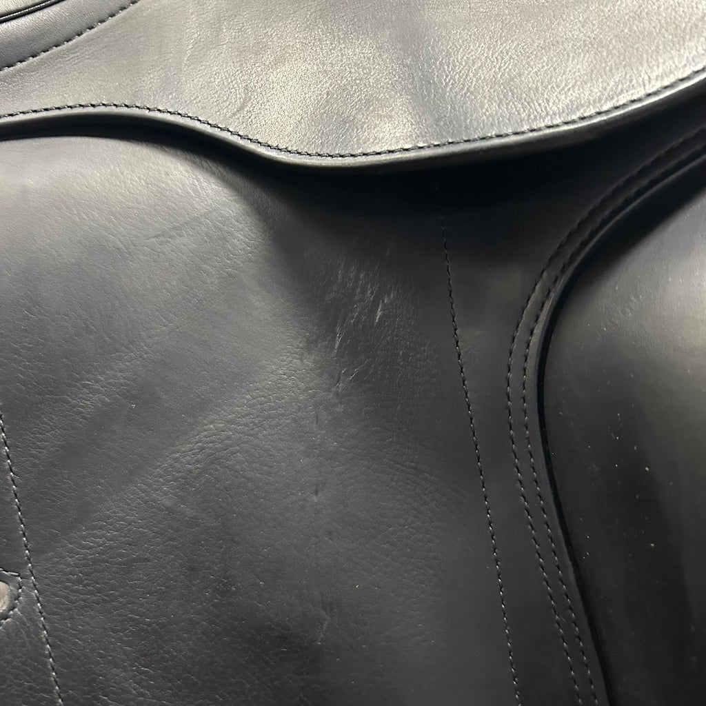 HOLD:  Used Equipe Emporio 17.5" Monoflap Dressage Saddle