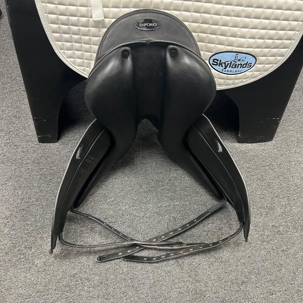 HOLD:  Used Equipe Emporio 17.5" Monoflap Dressage Saddle