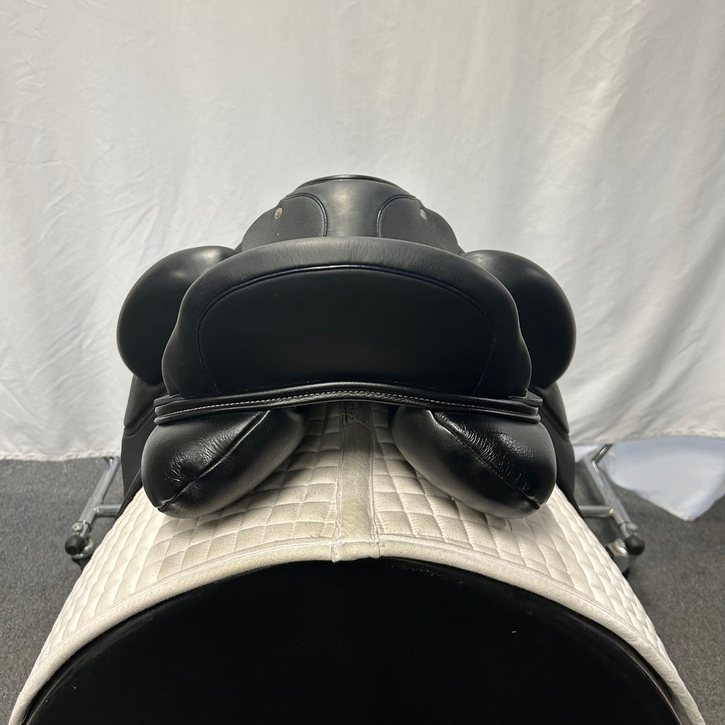 HOLD:  Used Custom Saddlery Wolfgang Omni Monoflap 17.5" Dressage Saddle