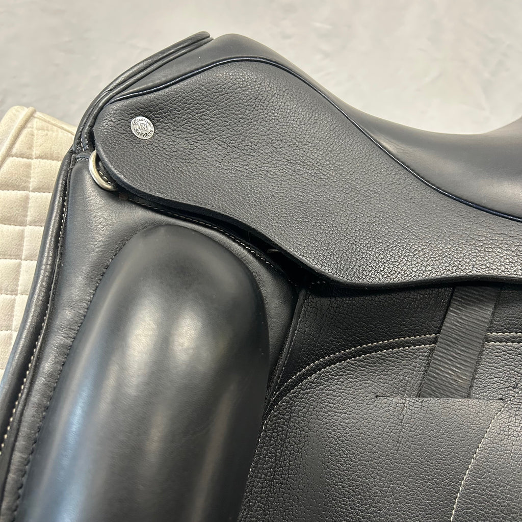 HOLD:  Used Custom Saddlery Wolfgang Omni Monoflap 17.5" Dressage Saddle