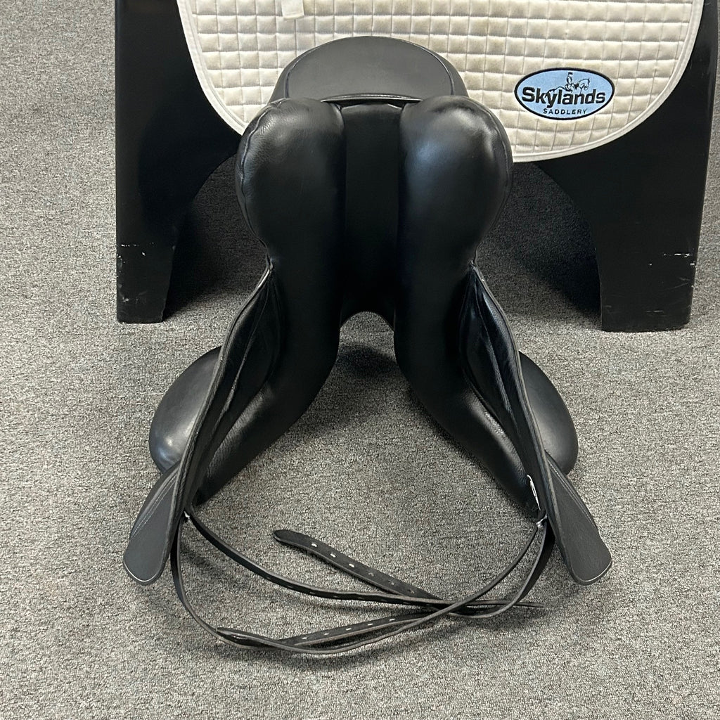 HOLD:  Used Custom Saddlery Wolfgang Omni Monoflap 17.5" Dressage Saddle
