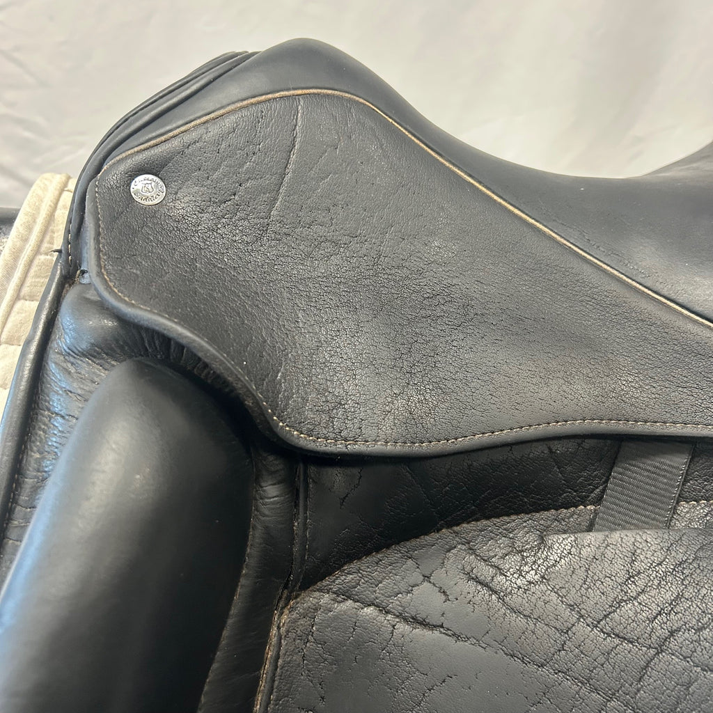 Used Custom Icon Flight 17" Monoflap Dressage Saddle