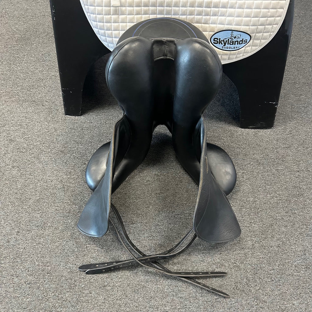 Used Custom Icon Flight 17.5" Monoflap Dressage Saddle