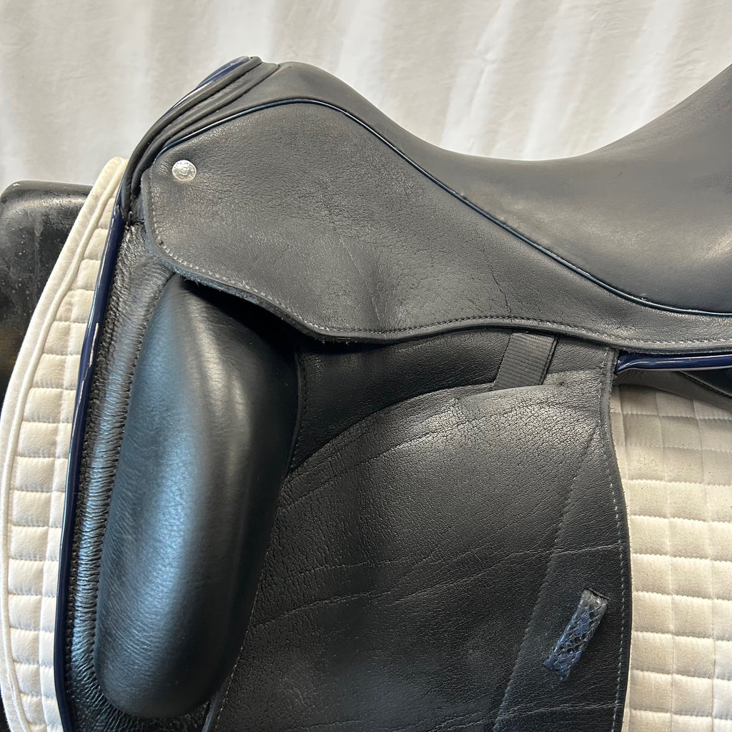 Used Custom Icon Flight 17.5" Monoflap Dressage Saddle