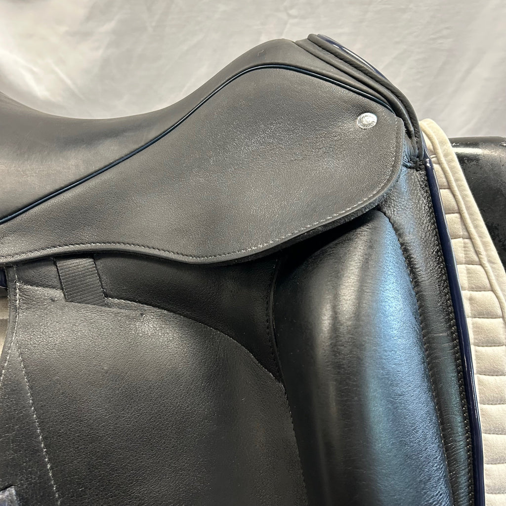 Used Custom Icon Flight 17.5" Monoflap Dressage Saddle