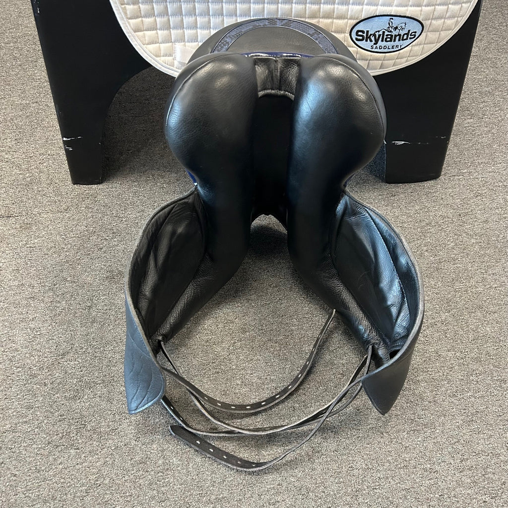 Used Custom Icon Flight 17.5" Monoflap Dressage Saddle