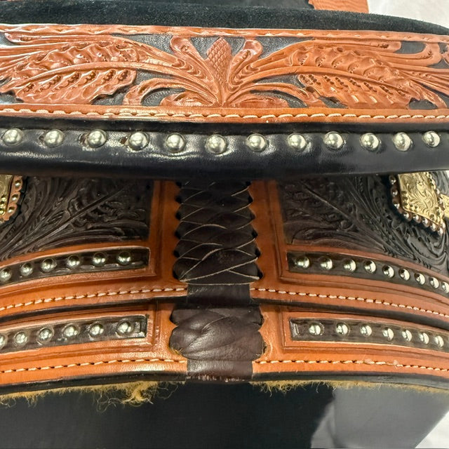 Used Billy Royal Elite Floral Tooled Western 17" Show Saddle