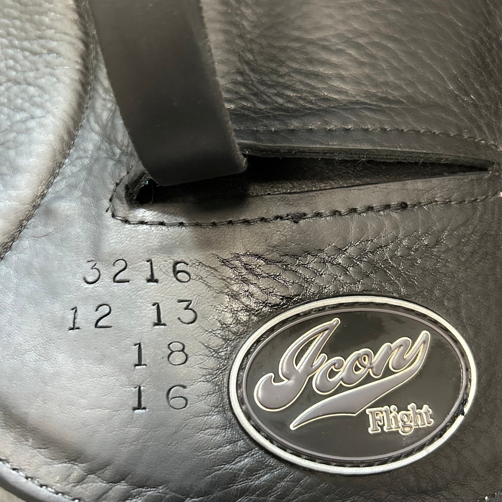 Used Custom Icon Flight 18" Monoflap Dressage Saddle