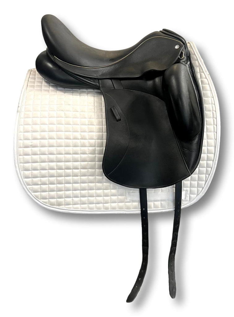 HOLD: Used Custom Icon Alpha 17" Monoflap Dressage Saddle