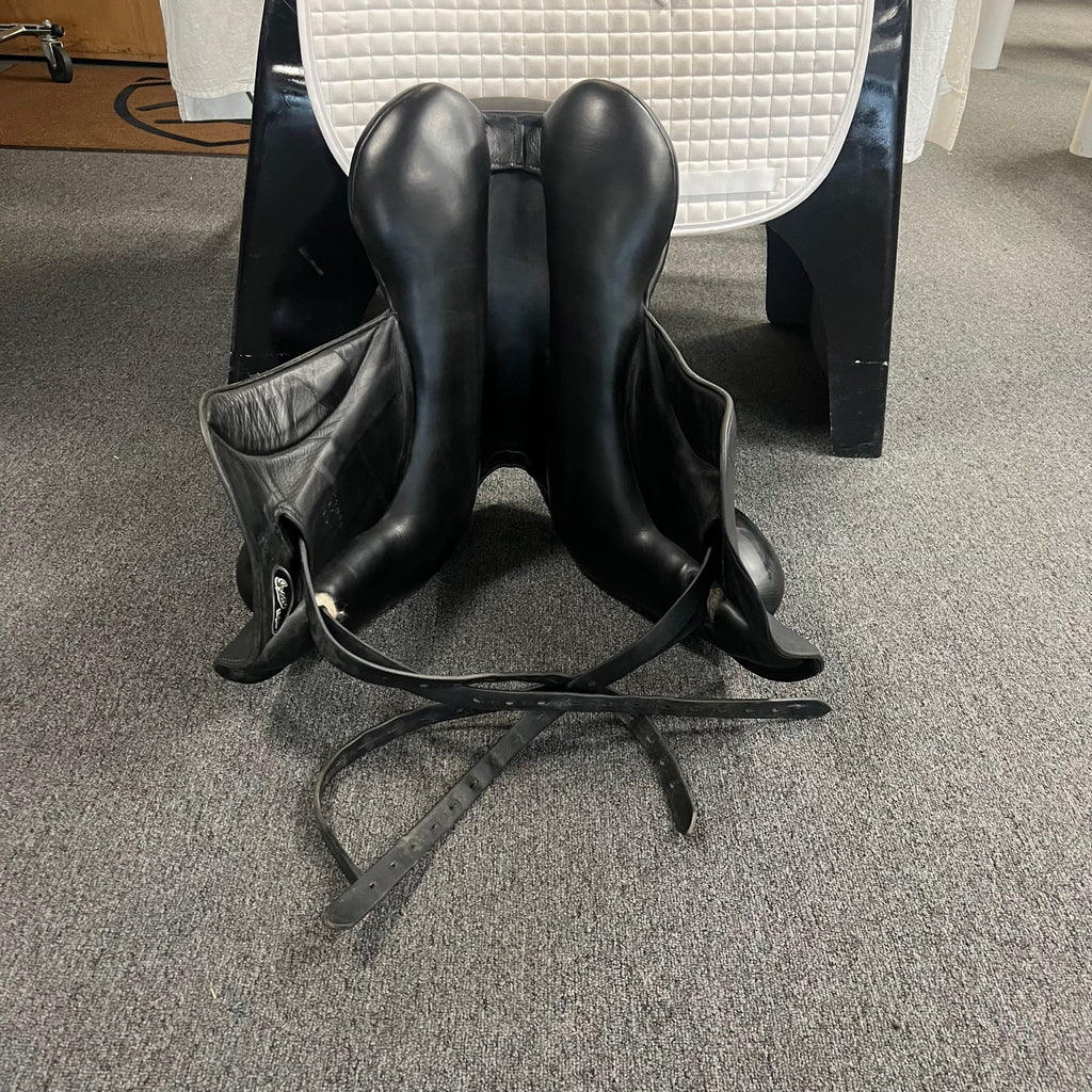 HOLD: Used Custom Icon Alpha 17" Monoflap Dressage Saddle