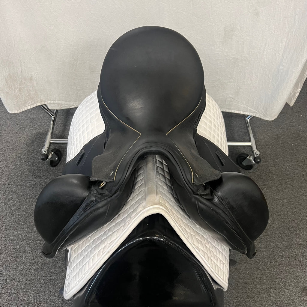 HOLD: Used Custom Icon Alpha 17" Monoflap Dressage Saddle