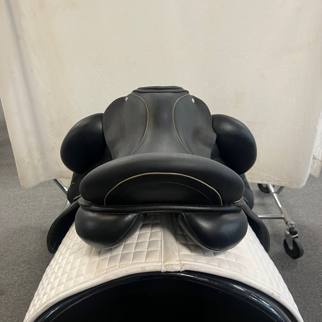 HOLD: Used Custom Icon Alpha 17" Monoflap Dressage Saddle