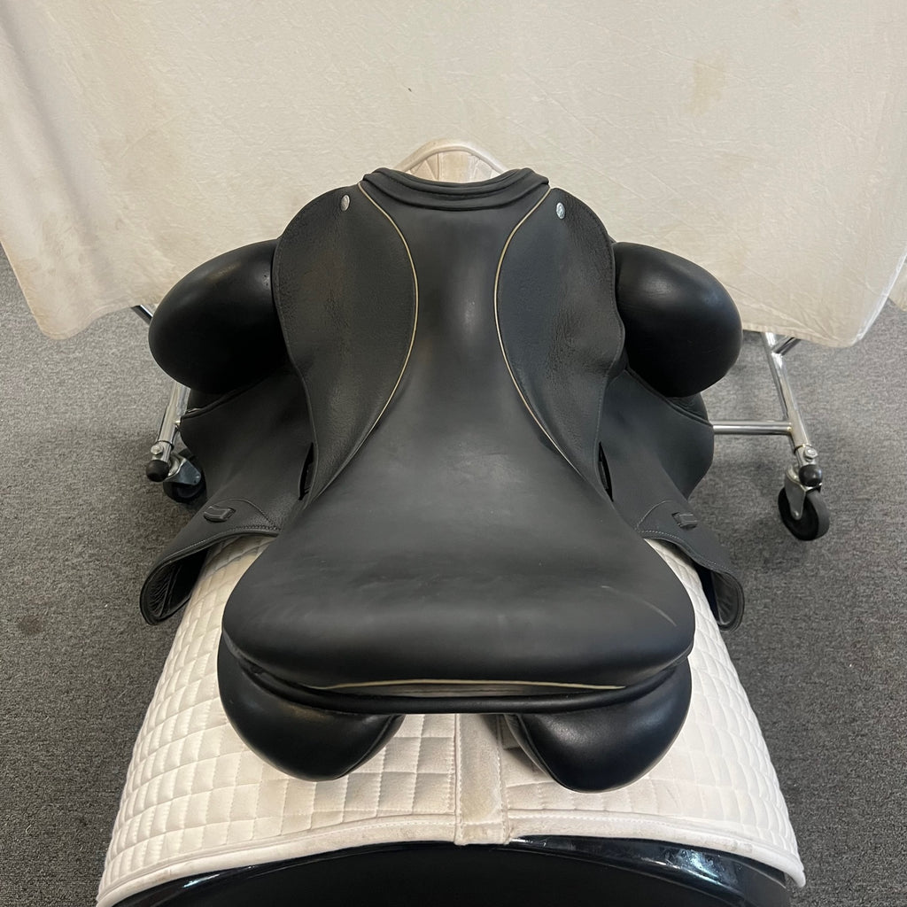 HOLD: Used Custom Icon Alpha 17" Monoflap Dressage Saddle