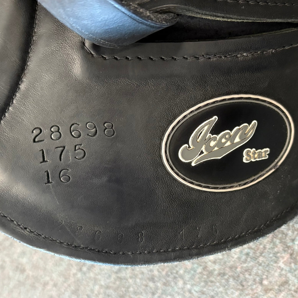 Used Custom Icon Star 17.5" Monoflap Dressage Saddle