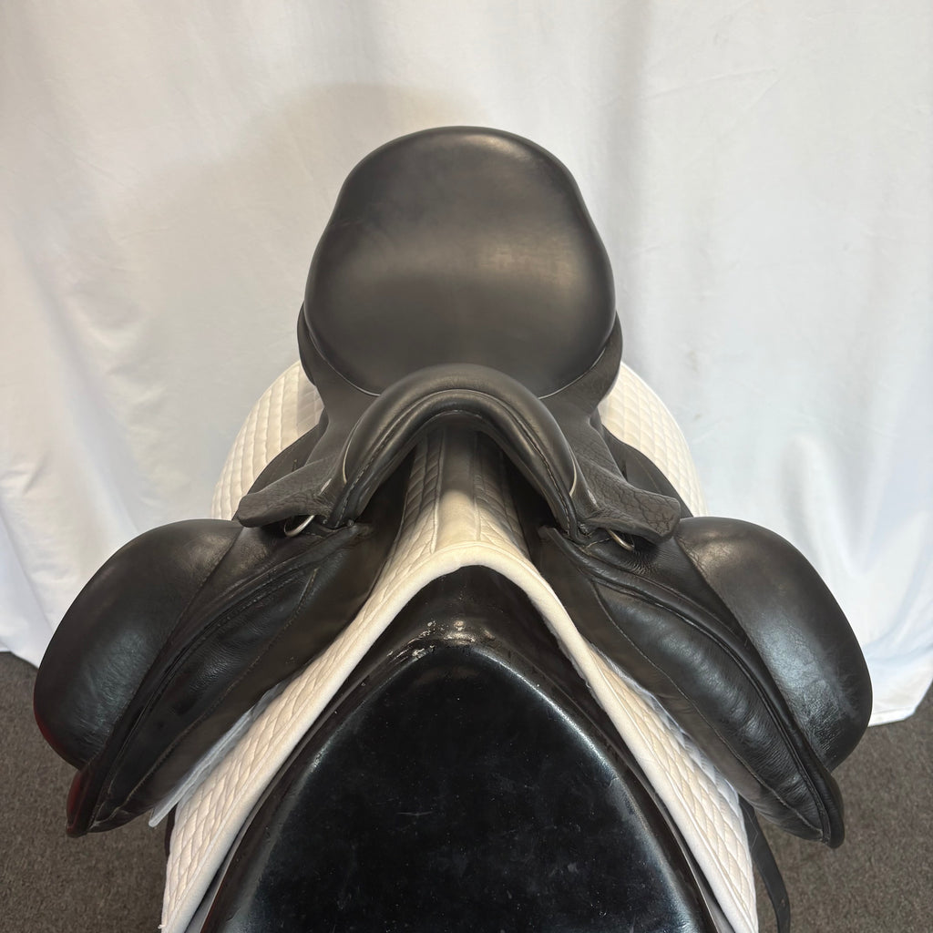 Used Custom Saddlery Wolfgang Omni Monoflap 17.5" Dressage Saddle