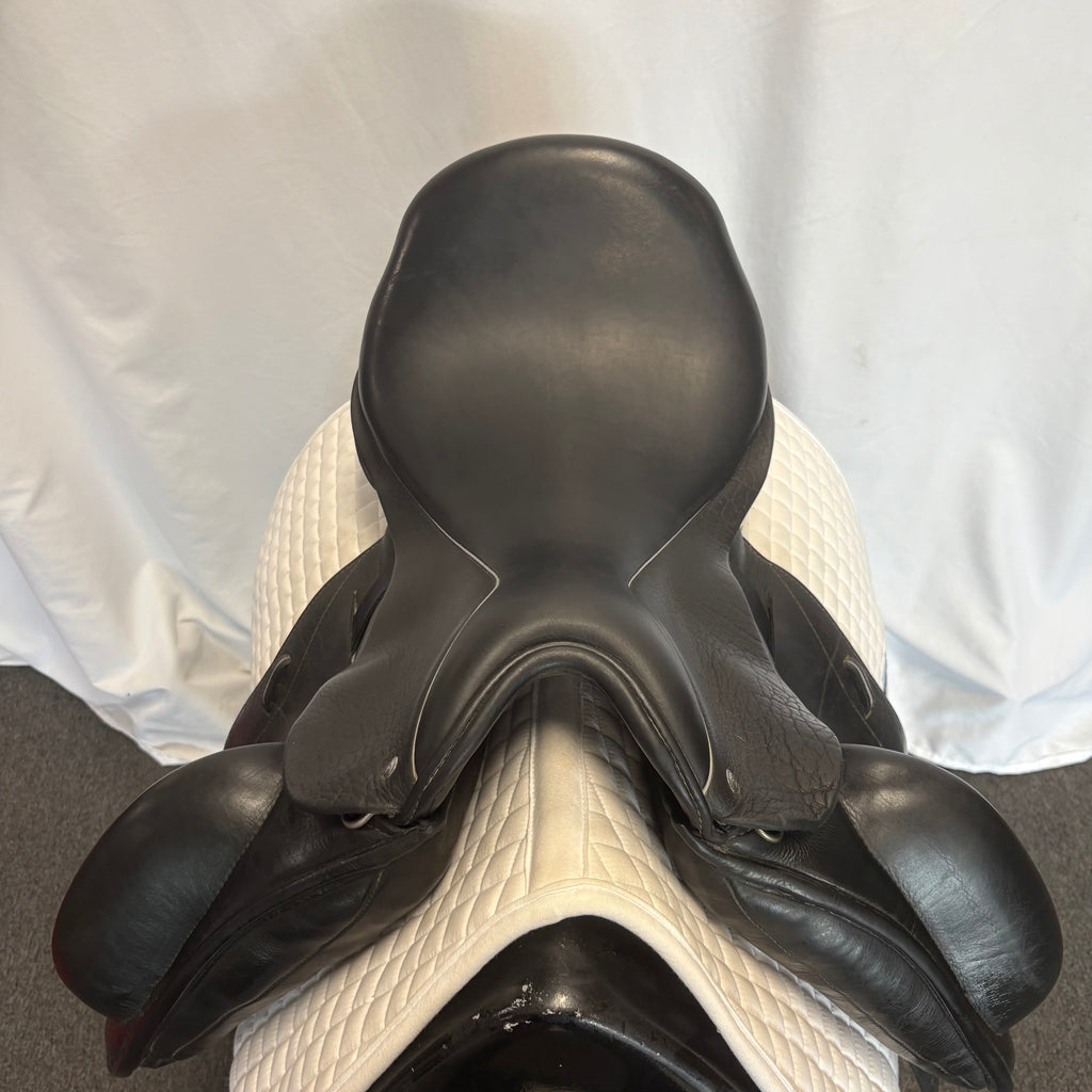 Used Custom Saddlery Wolfgang Omni Monoflap 17.5" Dressage Saddle