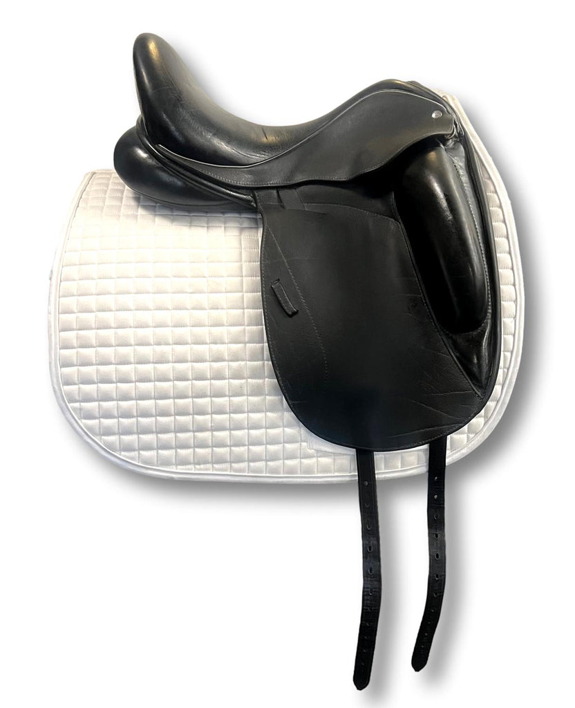 Used Custom Icon Flight 17.5" Monoflap Dressage Saddle