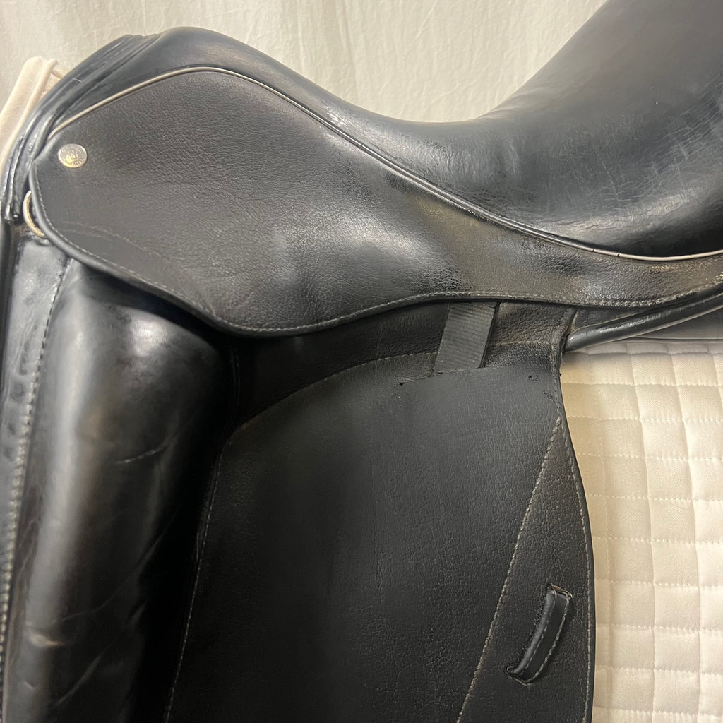 Used Custom Icon Flight 17.5" Monoflap Dressage Saddle